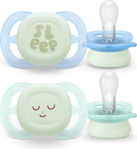 Philips Avent suzetă de noapte pentru nou-născuți 0–2 luni, 2 buc.