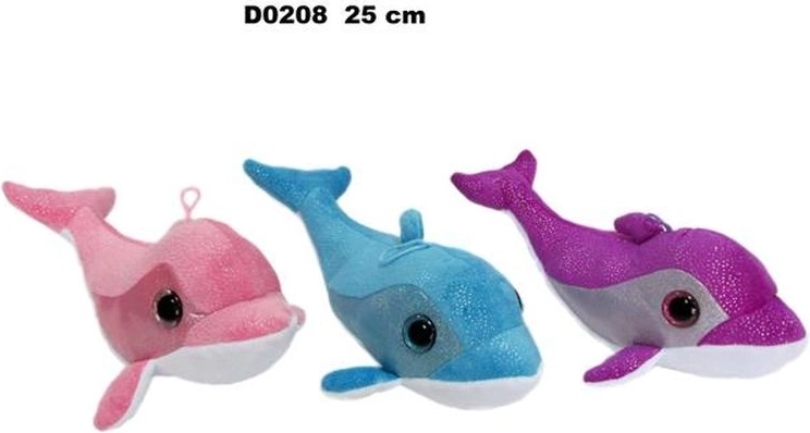 Delfin D-208 jucărie pentru câini, mix 3 tipuri, 25 cm