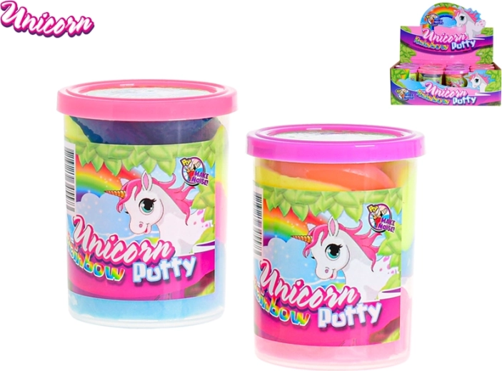 Pastă colorată curcubeu Unicorn cu sunete, în pahar
