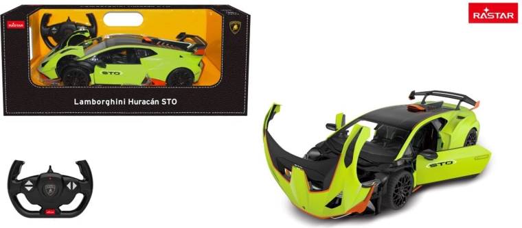 Mașină RC Rastar Lamborghini Huracan STO 1:14 verde - 1 bucată