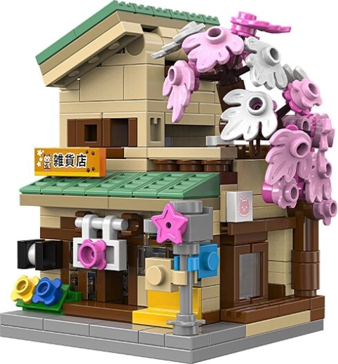 Magazinul alimentar CaDA Mini Kitty's la scară 1:65, set de construcție