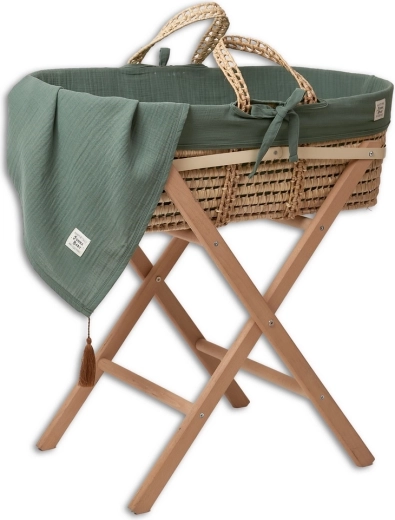 Funnababy set complet coș Moise cu echipare Ivy green