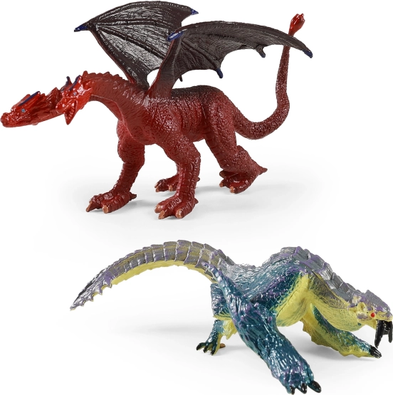 Set de dragoni din plastic 12 cm – 2 figurine