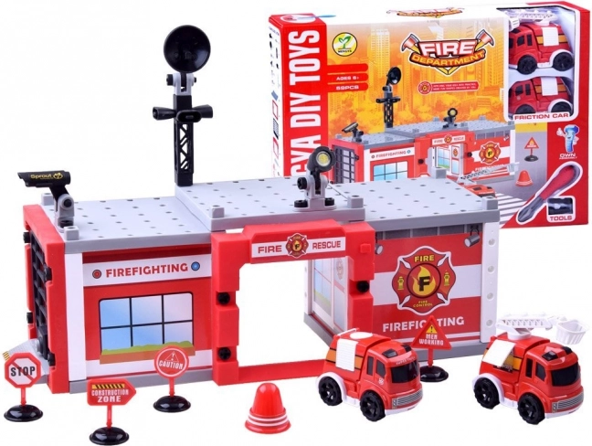 Set de construcție stație de pompieri, 59 de piese