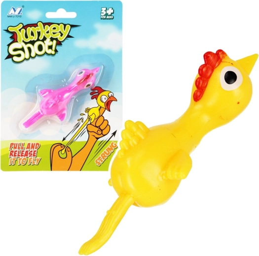 Jucărie pui lipicios cu lansare