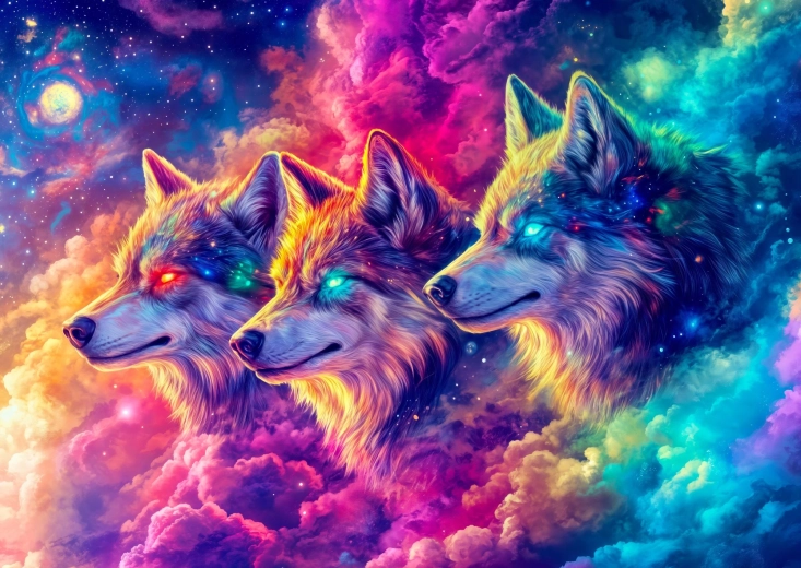 Puzzle ENJOY Lupi cosmici 1000 de piese