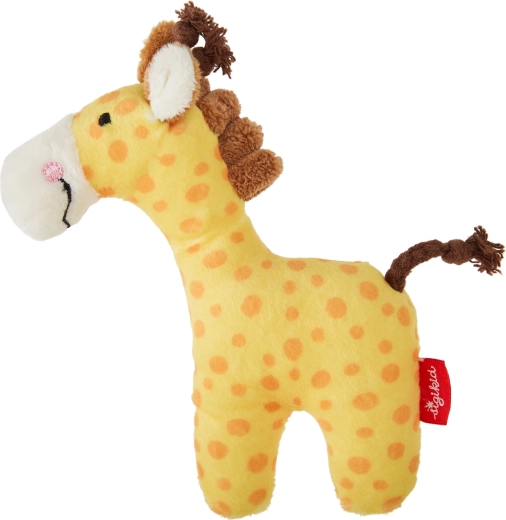 Prima girafă de pluș Sigikid cu zornăitoare, 15 cm