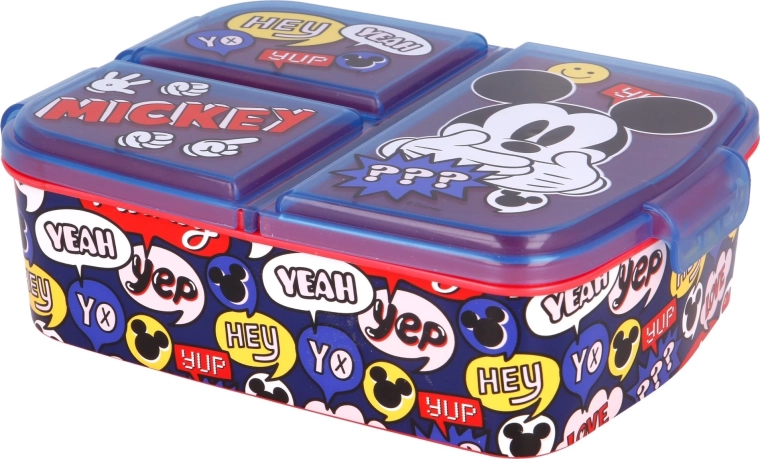Cutie pentru gustări compartimentată Mickey Mouse
