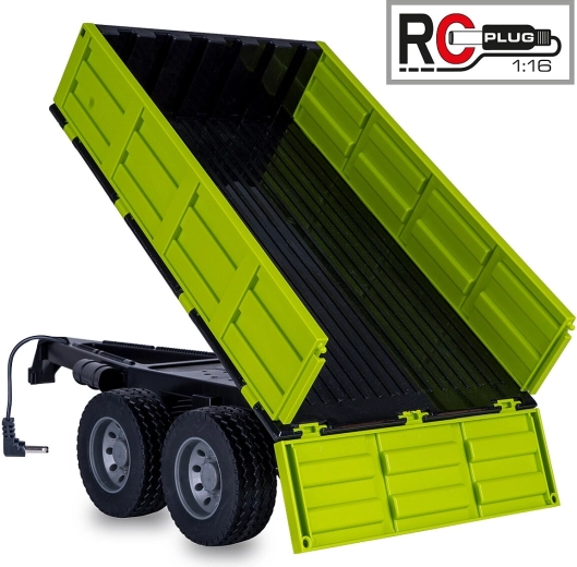 Remorcă basculantă JAMARA pentru tractor RC 1:16, verde deschis