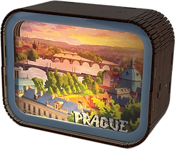 2Kids Toys lampă decorativă tip puzzle din lemn Praga – vedere spre Vltava
