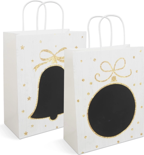 Sac cadou de Crăciun pentru sticlă Kraft - 1 bucată
