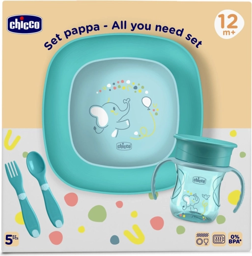 Chicco set de masă pentru copii 12m+ albastru