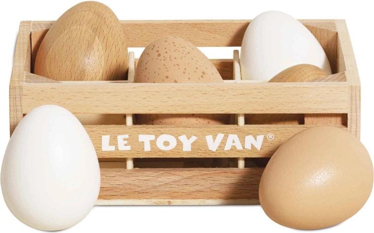 Ouă din lemn în lădiță Le Toy Van