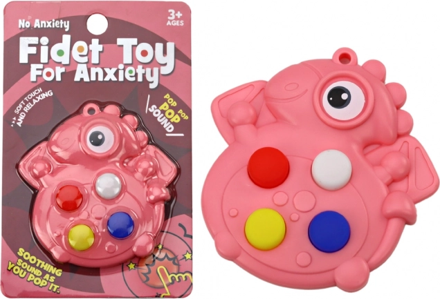 Dinozaur roz Pop It jucărie antistres