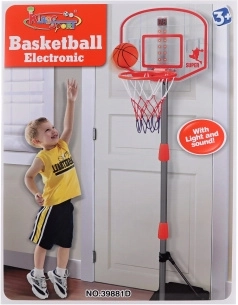 Coș de baschet cu suport, cu contor, lumini și sunete