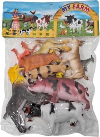 Set de figurine cu animale domestice – 15 buc.