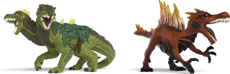 Set de figurine Dinozaur de Foc vs. șopârlă din junglă