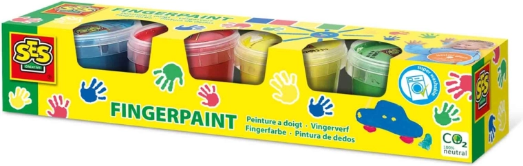 Vopsele pentru pictat cu degetele, culori de bază 4 × 110 ml