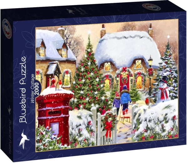 Puzzle Bluebird cabană de iarnă 2000 de piese