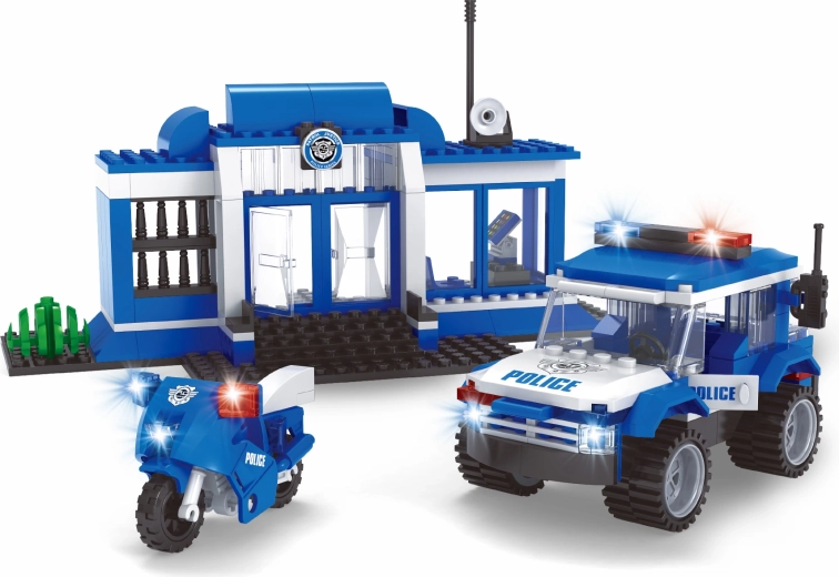 Set de construcție compatibil BLOXO secție de poliție