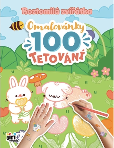 Caiet de colorat și 100 de tatuaje cu animăluțe drăguțe