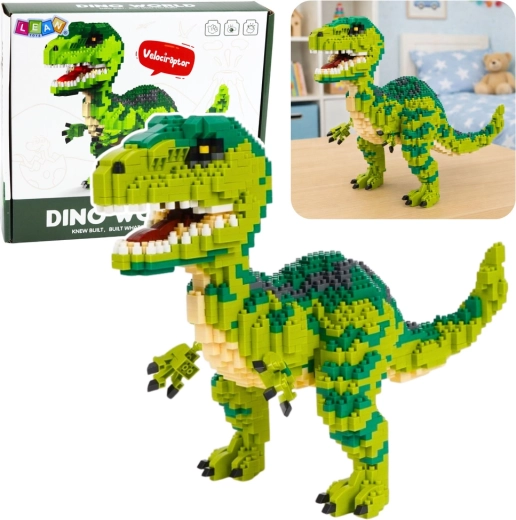 Set de construcție dinozaur Velociraptor figurină 3D 1457 piese