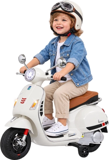 Vehicul electric pentru copii Vespa GTS 125 alb