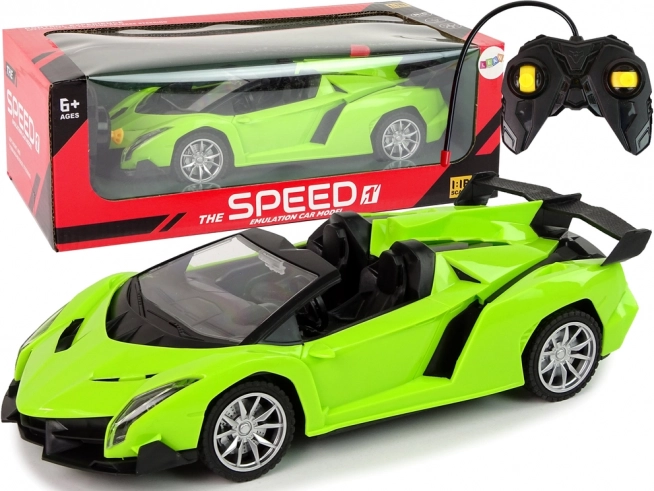 Mașină sport telecomandată R/C 1:18 verde