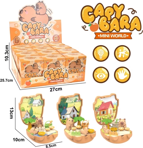 Figurină de capibara în cutie – set 10 cm