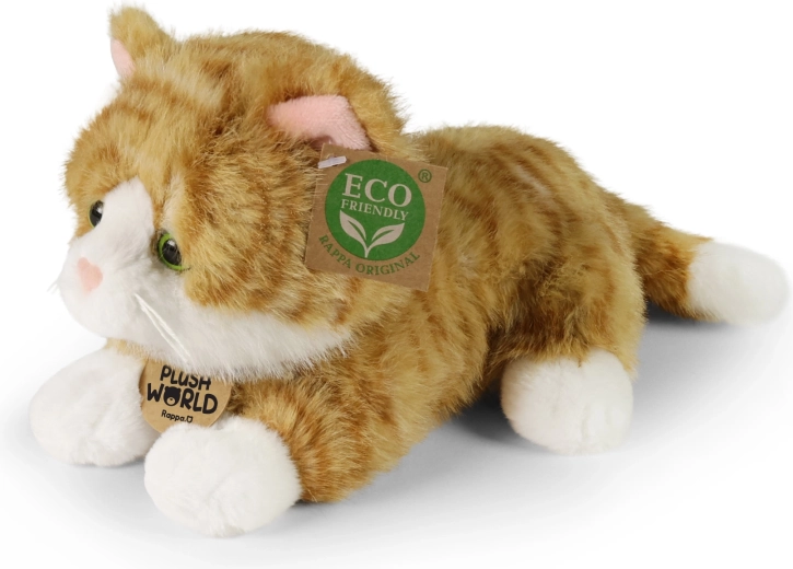 Pisică de pluș roșcată, 22 cm Eco-friendly Plush World