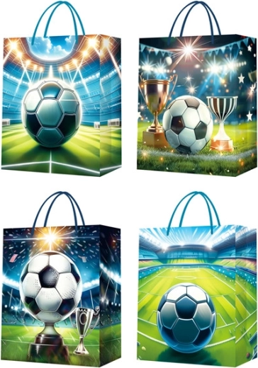 Pungă cadou cu motiv fotbal, mărimea S