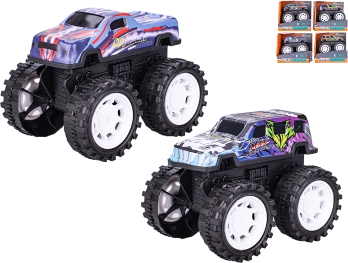 Mașină off-road metalică cu mecanism inerțial 10 cm