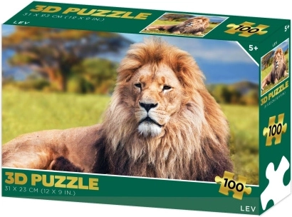 Puzzle 3D – leu, 100 piese