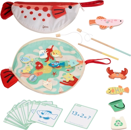 Classic World joc de pescuit magnetic cu cărți, 35 piese