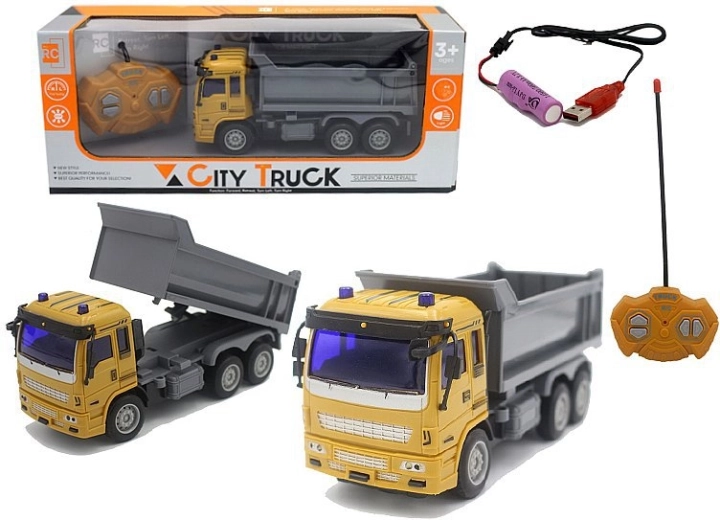 Adar RC camion basculant cu telecomandă 1:30 cu lumini 27 MHz