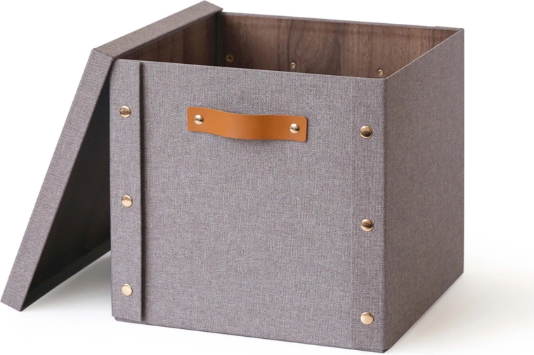 Cutie de depozitare cu capac 30 × 30 × 28 cm din hârtie și carton