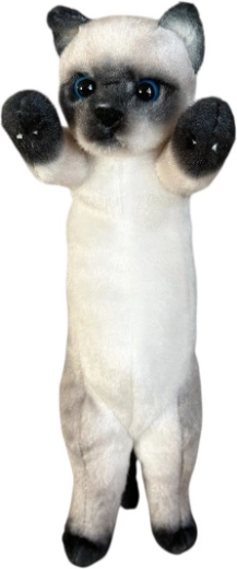 Pisică de pluș siamese 25 cm - 1 bucată