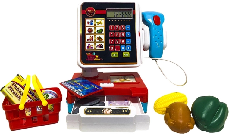 Casă de marcat pentru copii cu scanner și calculator - 1 buc