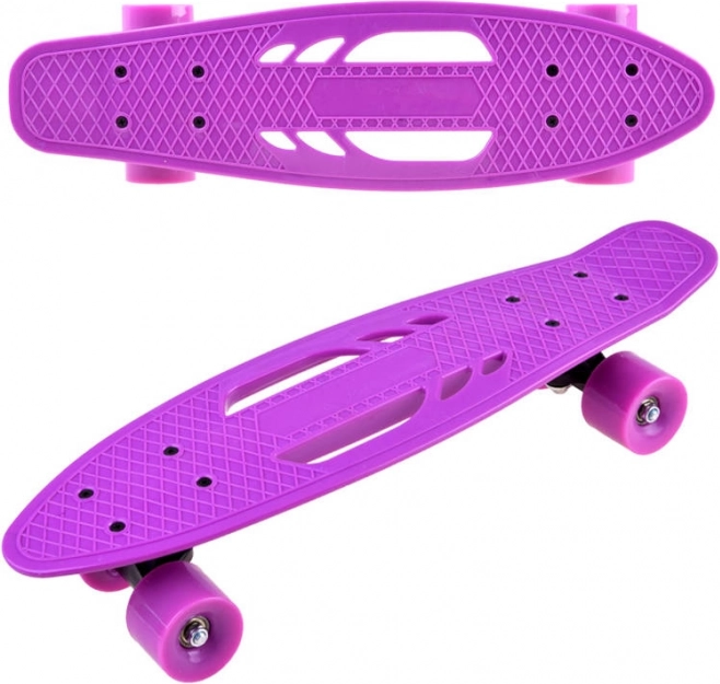 Penny skateboard pentru copii cu decupaje de prindere, până la 50 kg – Mov