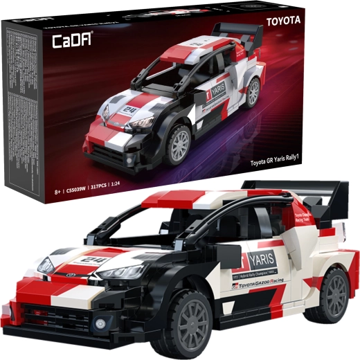 Set de construcție CaDA Toyota GR Yaris Rally1 – mașină de curse 317 piese (1:24)