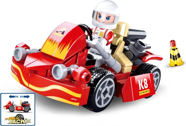 Sluban Town kart cu mecanism cu arc set de construcție (89 piese)