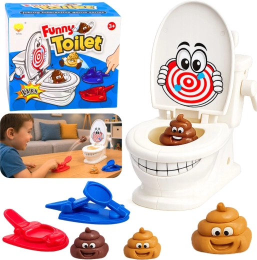 Funny toilet – joc de îndemânare cu catapulte pentru lansare