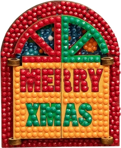 2Kids Toys pictură cu diamante magnet "fereastră" merry christmas - 1 bucată