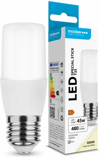Bec LED Modee Lighting Special Stick T35 4,9 W E27, alb neutru, 480 lm