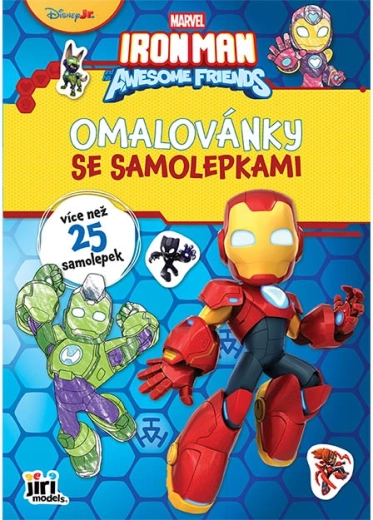 Caiet de colorat A4 cu autocolante Ironman