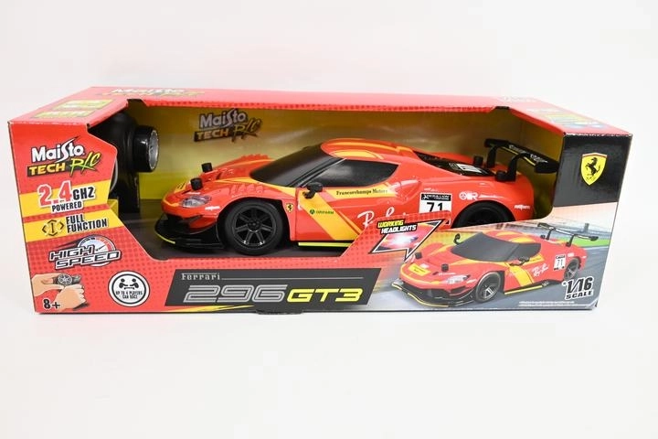 Maisto RC Ferrari 296 GT3 cu telecomandă 1:16