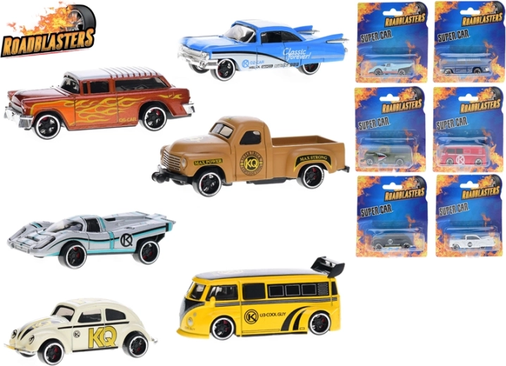 Mașinuță sport metalică ROADBLASTERS 7 cm cu rulare liberă