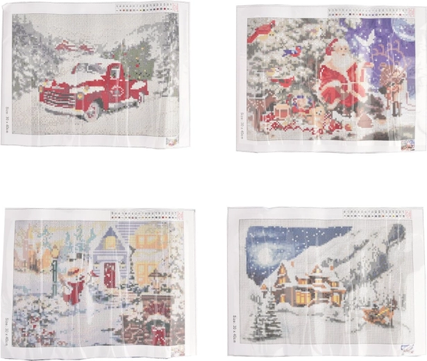 Set creativ de pictură cu diamante – motive de Crăciun