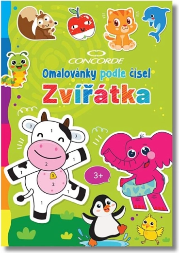 Cărți de colorat după numere Concorde – animăluțe