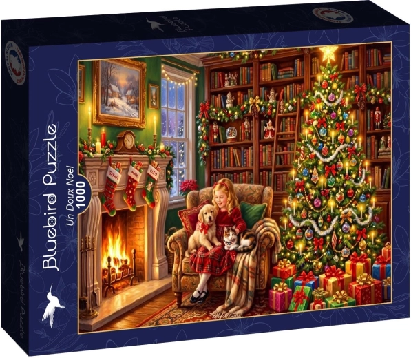 Puzzle Bluebird Crăciun fericit, 1000 de piese